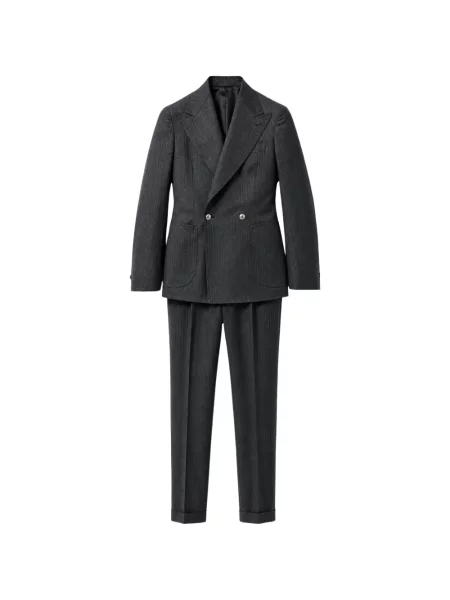 Costum Franzese Collection cu două rânduri de nasturi gri