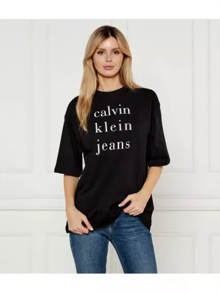 Calvin Klein Jeans Póló | Relaxed fit fekete