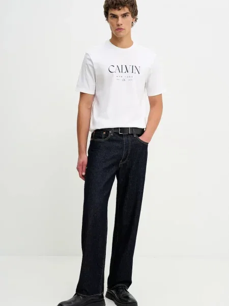 Kratka majica Calvin Klein bela