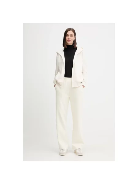 Bluza z kapturem Emporio Armani z kapturem beżowa