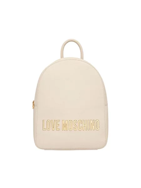 Plecak Love Moschino skórzany beżowy