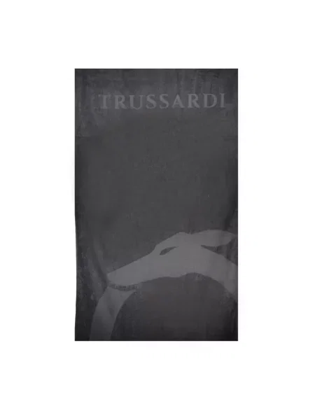 Haftowane jeansy Trussardi czarne
