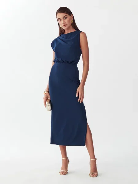 St MRLO Rochie de seară bleumarin
