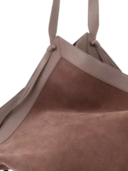 Τσάντα shopper Yuzefi σουέτ καφέ