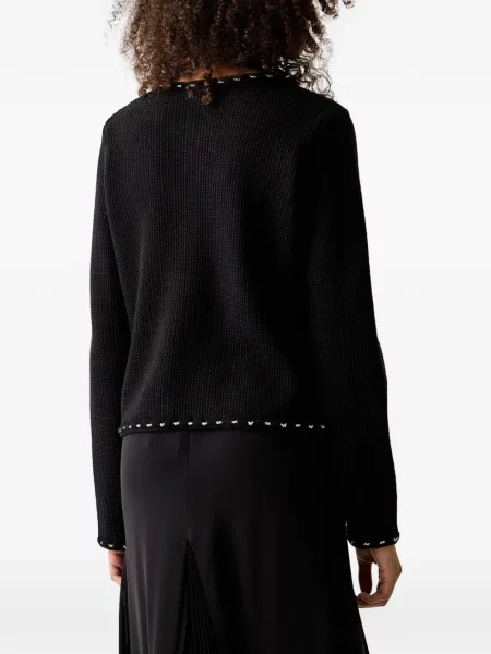 Bouclé cardigan Luisa Spagnoli negru