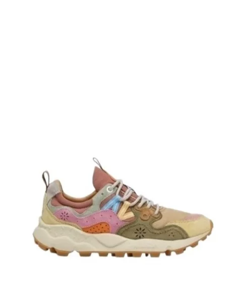 Sneakersy Flower Mountain skórzane w kwiatki szare