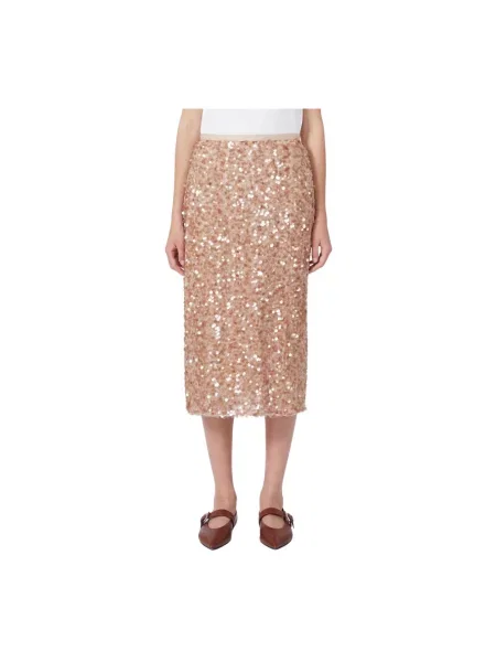 Spódnica midi Weekend Max Mara beżowa