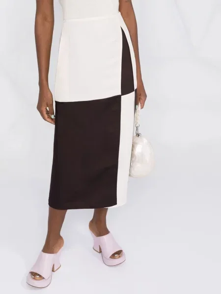 Midi sukně Jil Sander po kolena