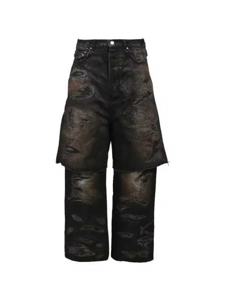Pantaloni scurți Filth zdrențuiți negru