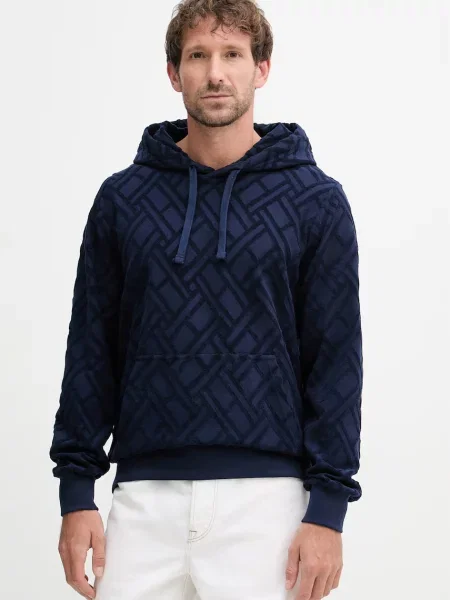 Tommy Hilfiger bluza z kapturem SUMMER granatowa