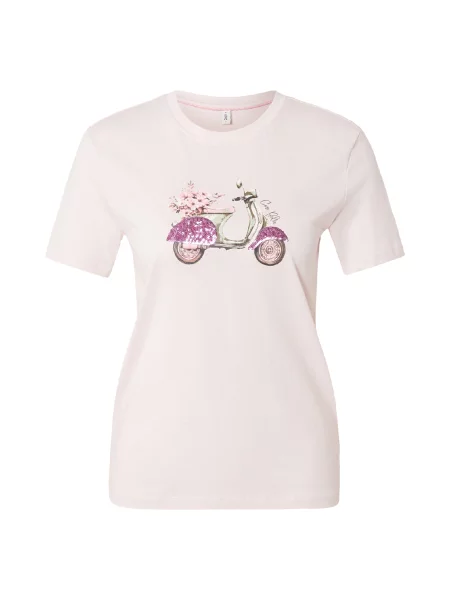 ONLY Tricou ONLKITA deschis / mov pastel / mov închis / roz verde