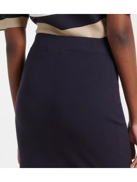 Fustă tip creion Max Mara tricotate albastru