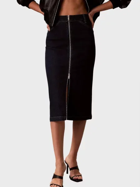 Класична джинсова спідниця Calvin Klein Jeans синя