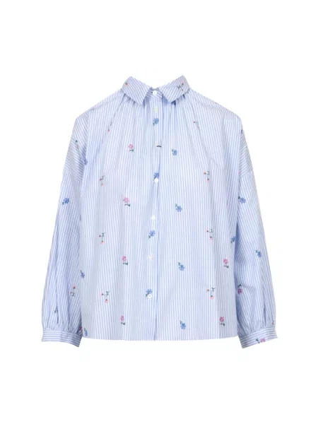 Podróż koszula Weekend Max Mara w paski niebieska