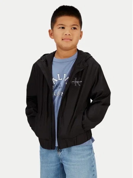 Calvin Klein Jeans Geacă Monologo Essential negru