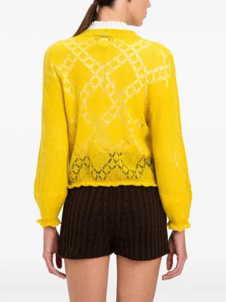 Pulover Twinset din lână alpaca galben