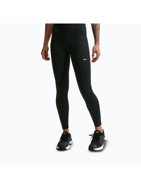 Legginsy Nike One Seamless Front High-Waisted black/white białe
