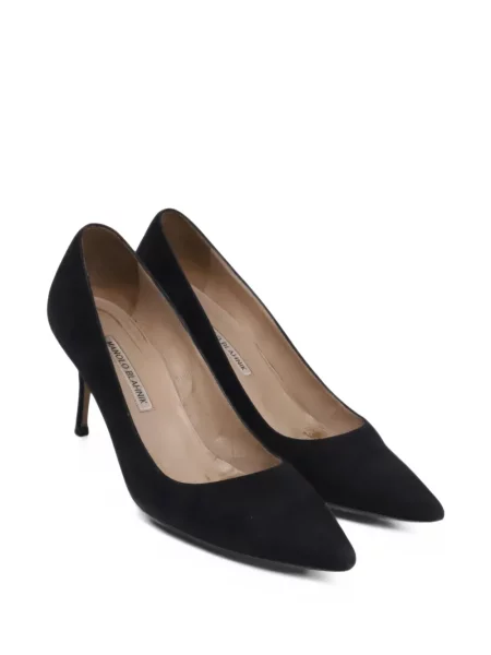 Pantofi cu toc Manolo Blahnik din piele de căprioară negru