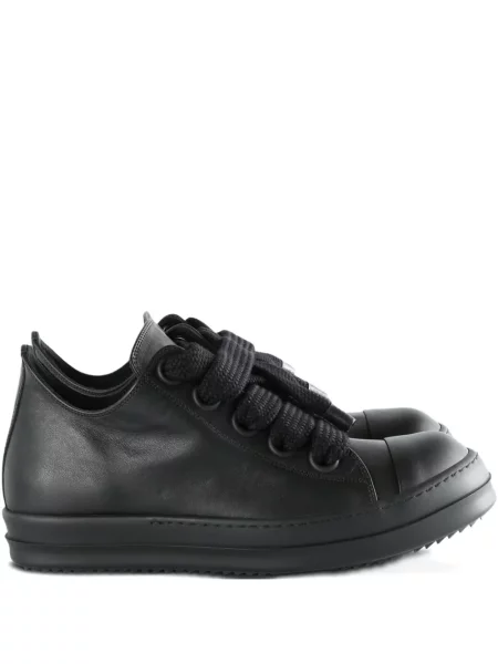 Sneakerși Rick Owens cu șireturi din piele negru