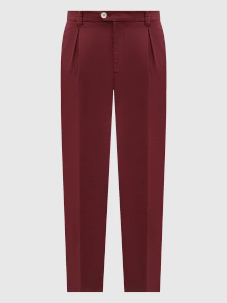 Штани з патчем Brunello Cucinelli бордові