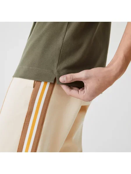 Lacoste Koszulka Polo Smart Paris Z Elastycznej Bawełny zielona