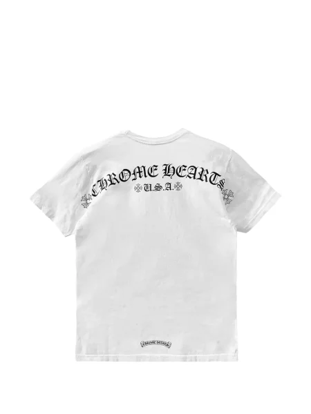 Тениска Chrome Hearts с принт със сърца бяло