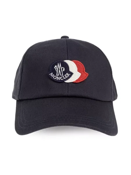 Czapka z daszkiem Moncler retro niebieska
