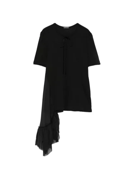Tricou Ann Demeulemeester cu volane negru