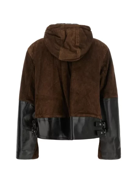 Geanta de piele Sacai maro