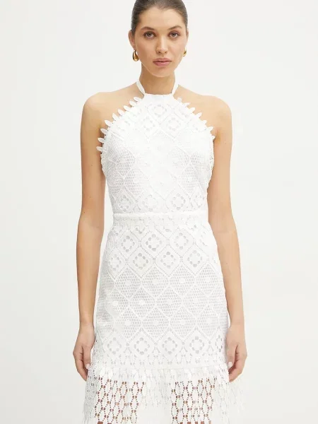 Silvian Heach rochie SAKAS mini drept alb