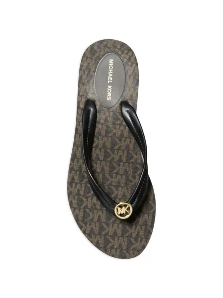 Șlapi Michael Kors cu autograf maro