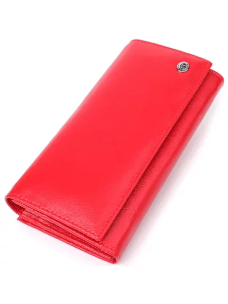 Кожаный кошелек St Leather Accessories красный