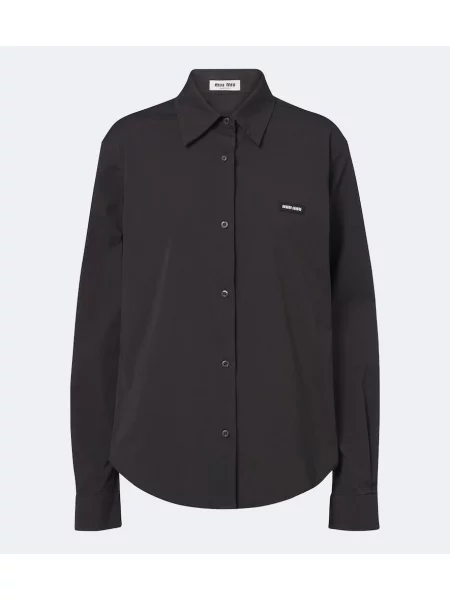 Cămașă Miu Miu din poplin negru