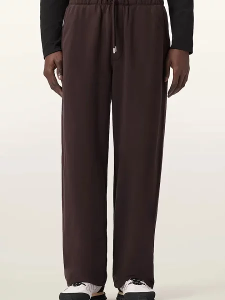 Спортивні штани AllSaints однотонні коричневий