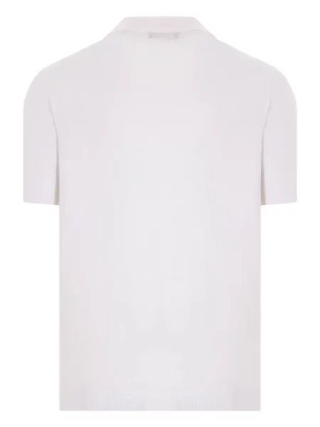 Polo Roberto Collina tricotate alb