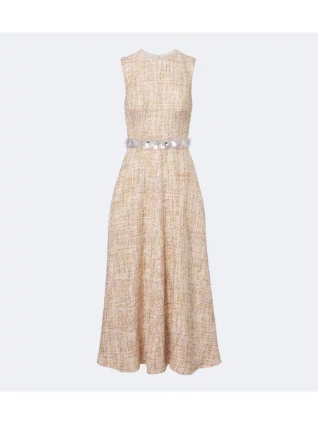 Rochie midi Safiyaa din tweed roz
