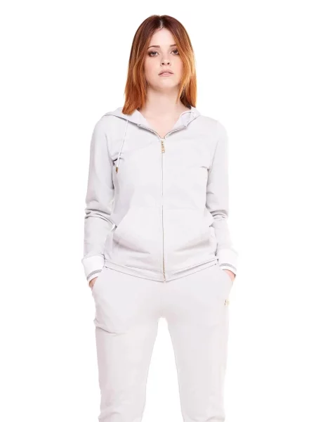 Bluza z kaptur na co dzień na siłownię szara