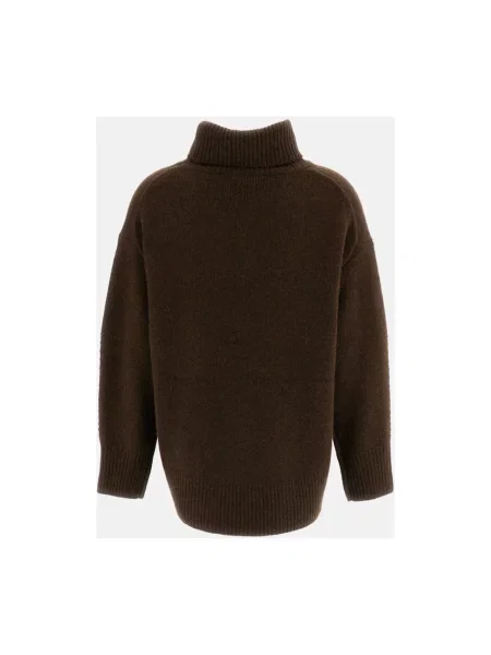 Sweter z golfem Arch4 z kaszmiru brązowy
