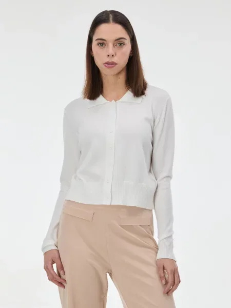 Gulerat pulover Orsay alb