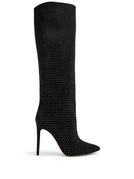 Botine Paris Texas de cristal negru