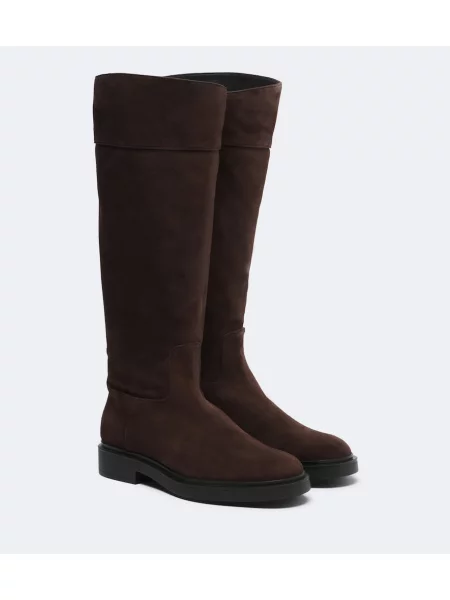 Cizme Aquazzura din piele de căprioară maro