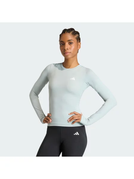 Dlouhé tričko s dlouhým rukávem Adidas tyrkysová