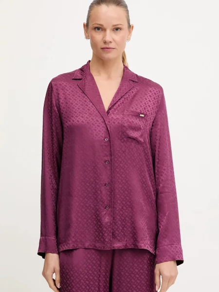 Горнище на пижама BOSS черно