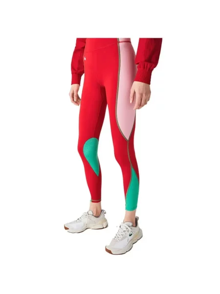 Spodnie Lacoste Sport czerwone