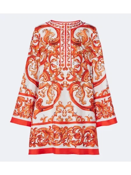 Rochie Dolce&gabbana de mătase portocaliu