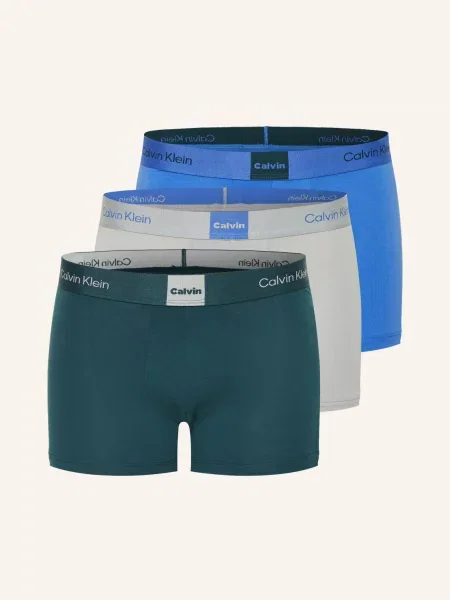 Boxerky Calvin Klein Trunk 3 páry greatest grey/ponderosa pine/iridescent šedé