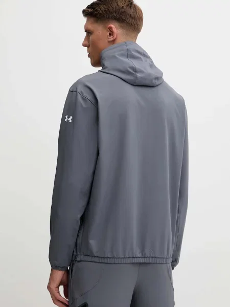 Свитер Under Armour с капюшоном с принтом серый