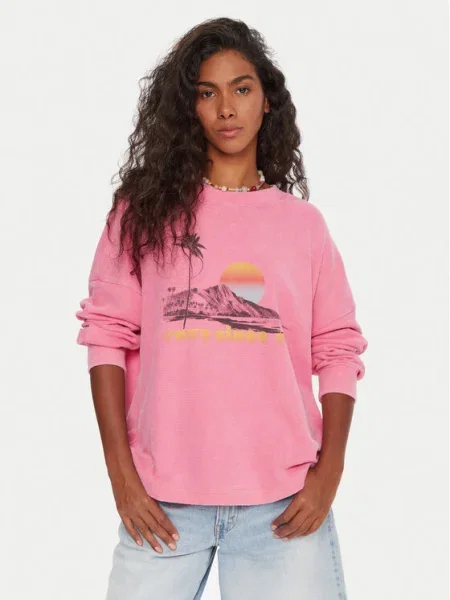 Roxy Суитшърт Eastside Boxy Fit розов