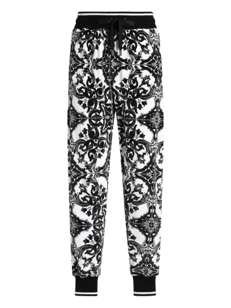 Pantaloni Dolce & Gabbana cu imagine alergare alb