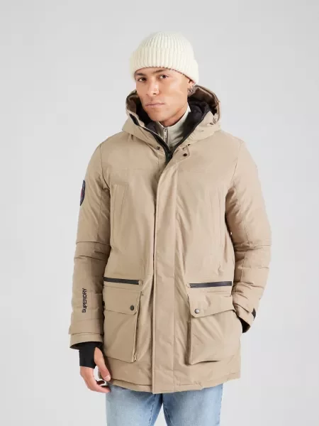 Superdry Zimska parka cappuccino crna